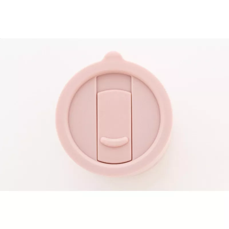 Ceramiczny kubek podróżny pokryty silikonem Liberica 300 ml - jasno różany (AP800549-04V)