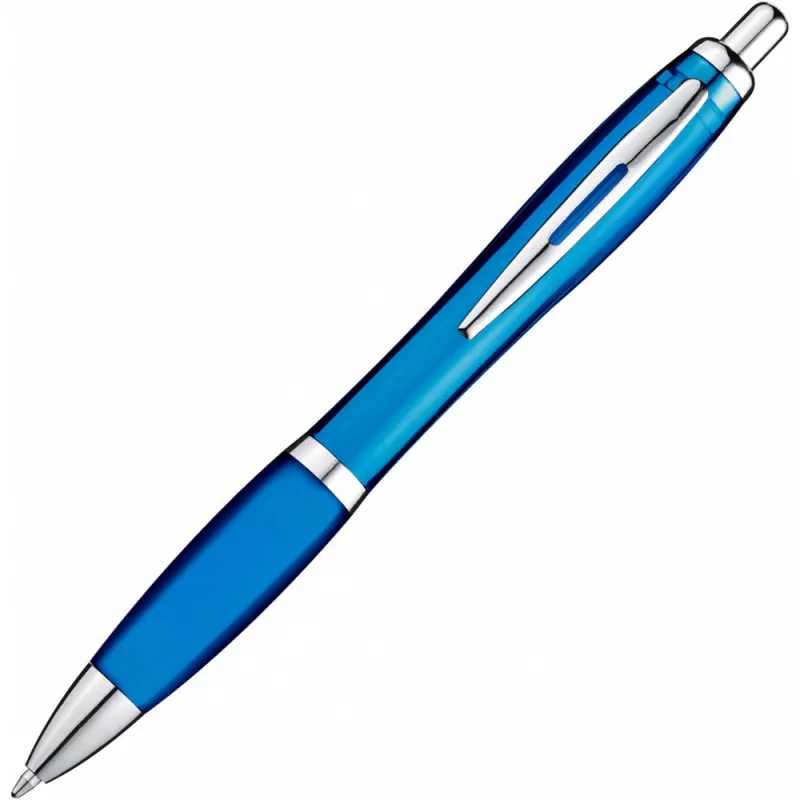 Długopis plastikowy reklamowy MOSCOW (transparentny) - jasnoniebieski (1168224)