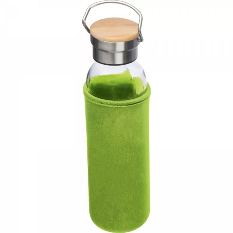 Butelka szklana z pokrowcem 600 ml RAMONA - jasnozielony (6318129)