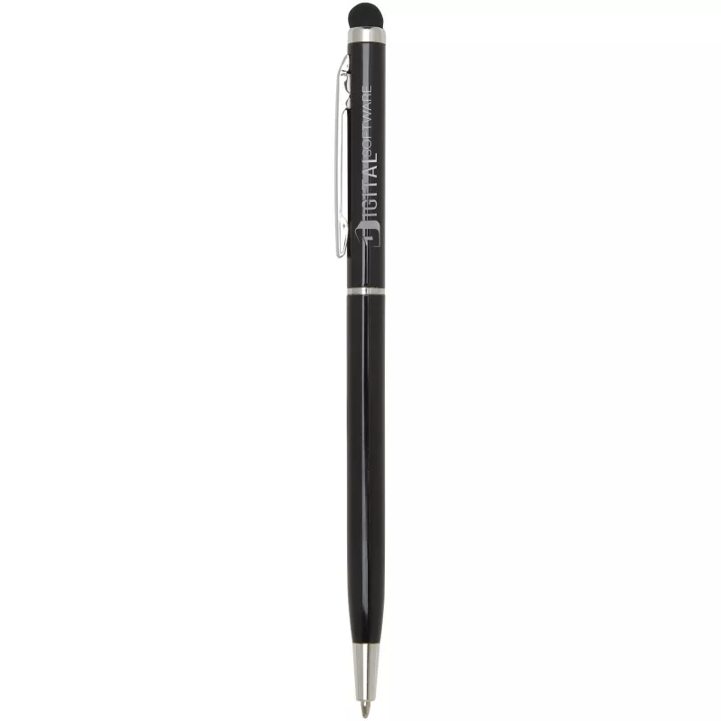 Ore aluminium ballpoint pen with stylus - Czarny (10625690)