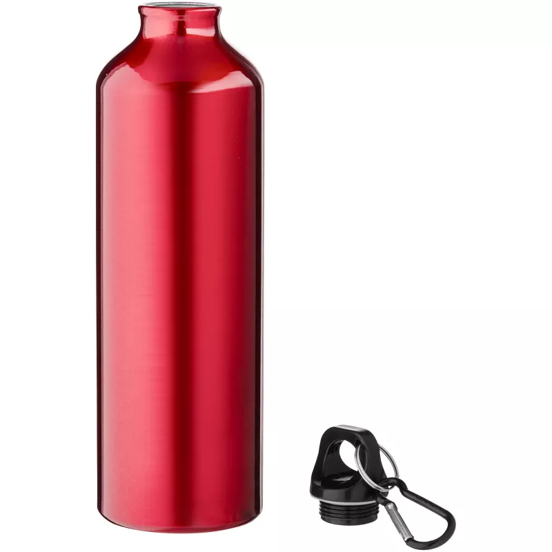 Butelka reklamowa 770 ml Oregon aluminiowa z karabińczykiem - Czerwony (10029705)