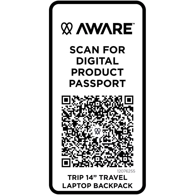 Trip Aware™, plecak na laptopa 14 cali wykonany z materiałów z recyklingu, 9 l - Hale Blue (12076255)