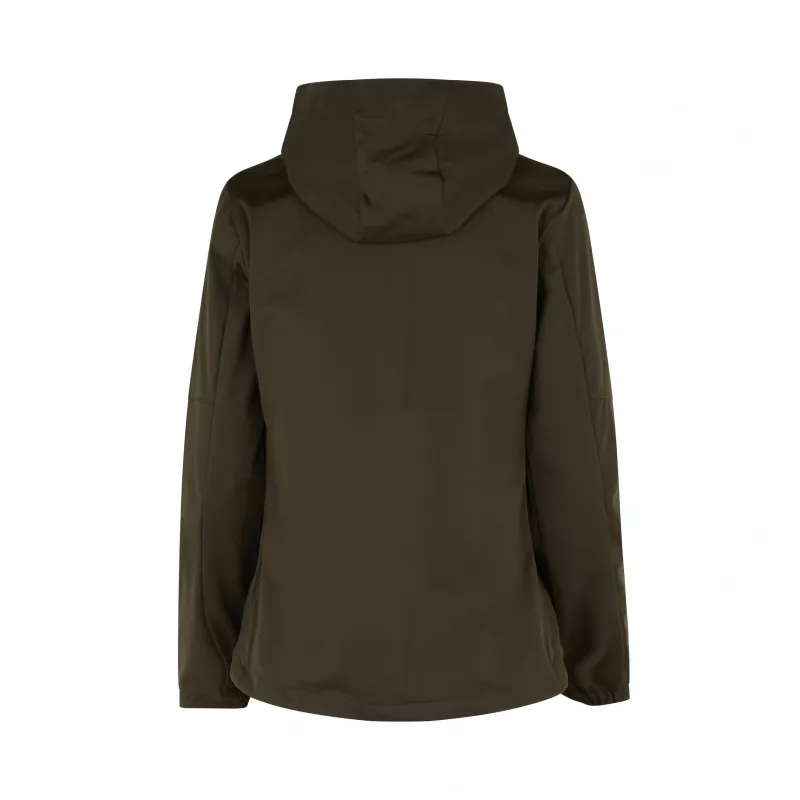 Kurtka damska ID softshell z kapturem 0837 185 g/m² - Olive (0837-OLIVE)