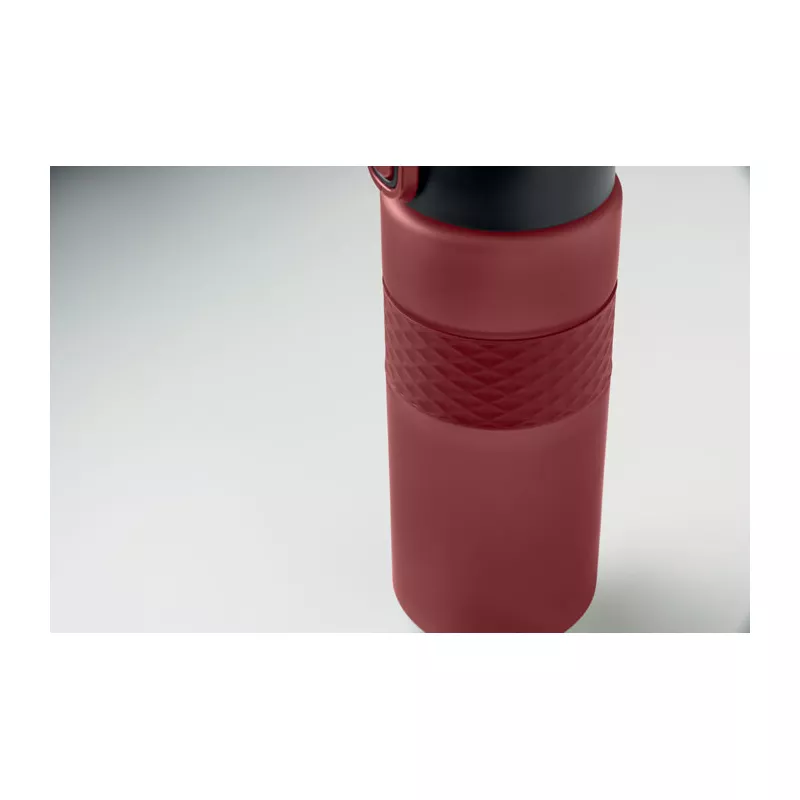 Butelka z RPET ze słomką 700 ml ISJFORDEN - Burgund (MO2755-02)