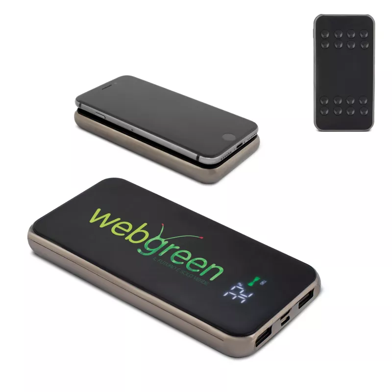 Bezprzewodowy powerbank z pojemnością 8.000mAh - czarny (LT95088-N0002)