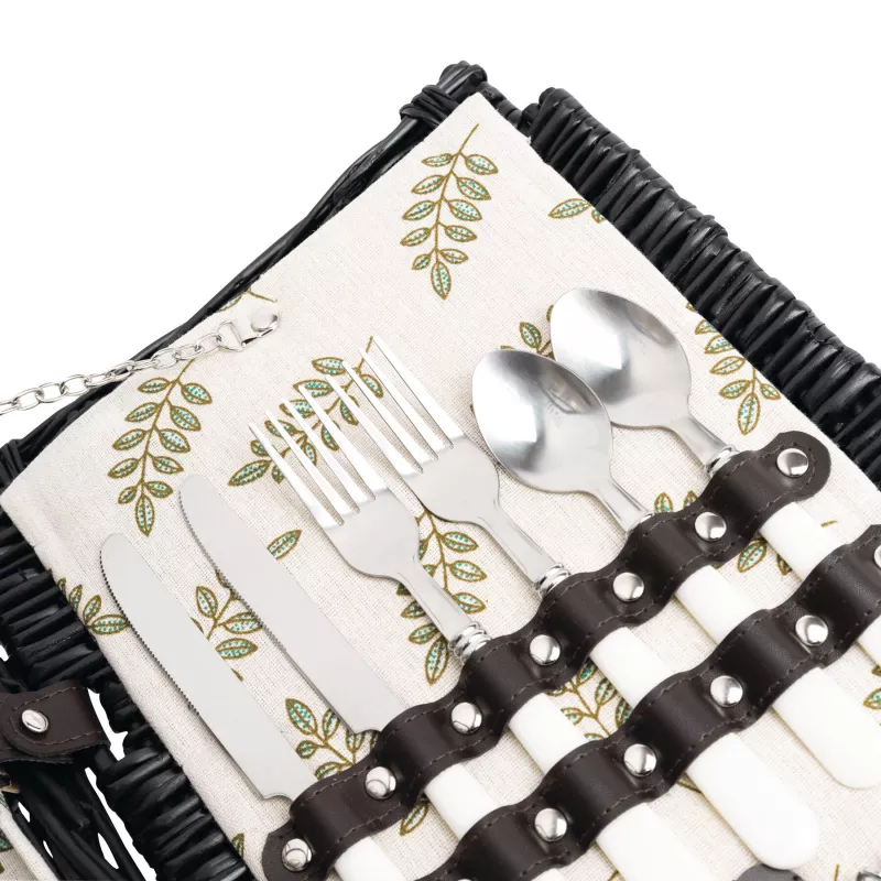 Wiklinowy kosz piknikowy - ciemnobrązowy (56-0604036)