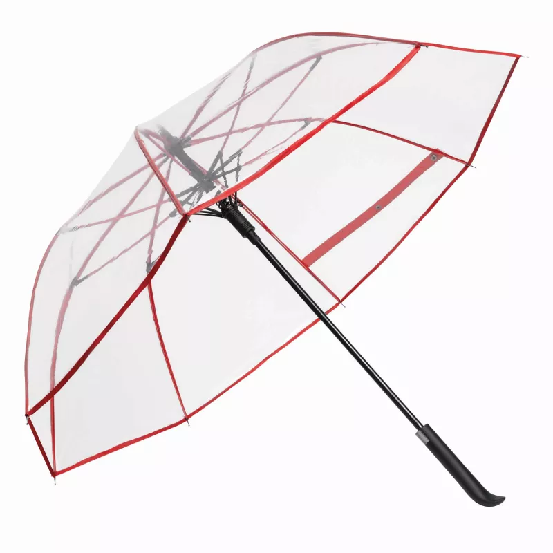 Automatyczny parasol - czerwony, transparentny (56-0103403)