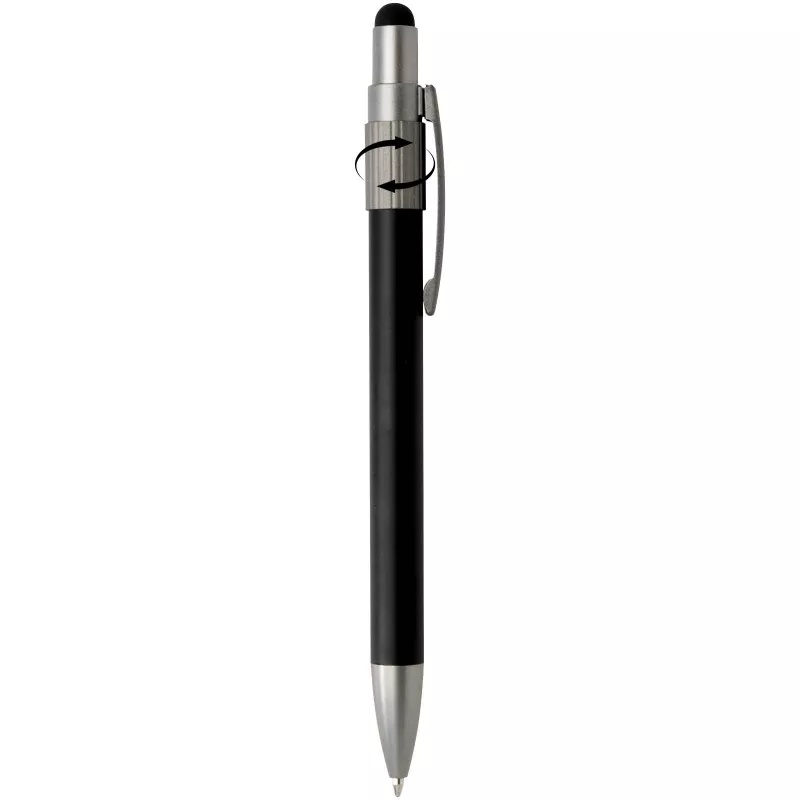 Rill długopis z certyfikatem RCS z recyklingu z rysikiem i fidget spinnerem (czarny tusz) - Czarny (10644790)