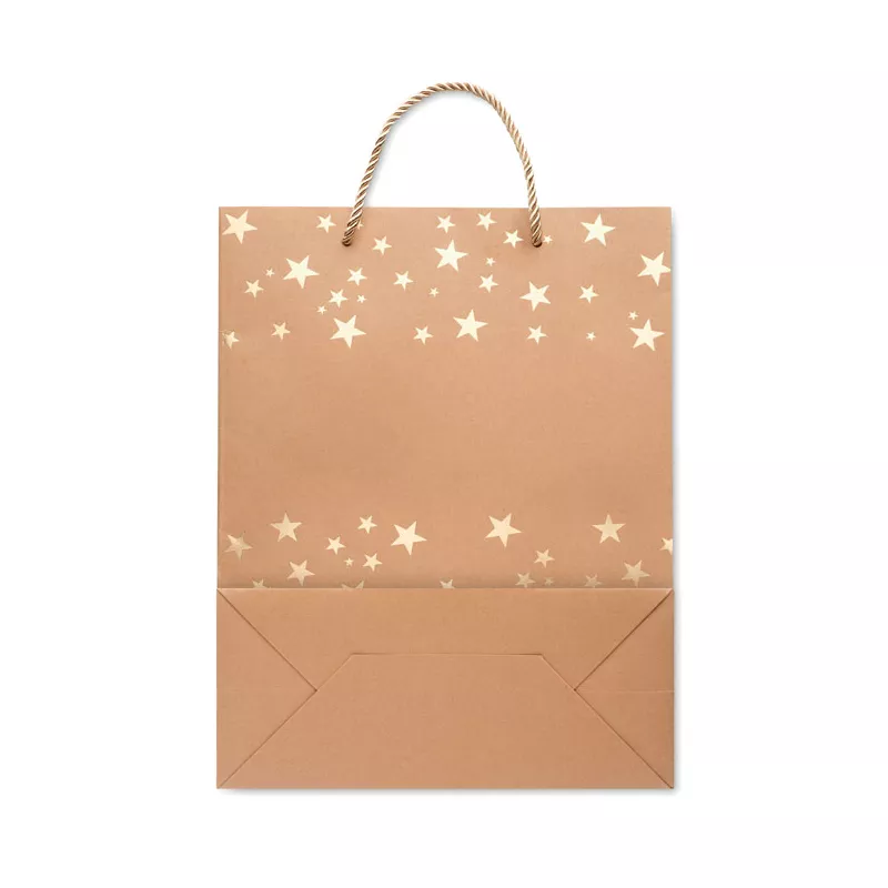 Torba prezentowa z papieru kraft 250 g/m² SPARKLE - Matowy Zloty (CX1497-98)