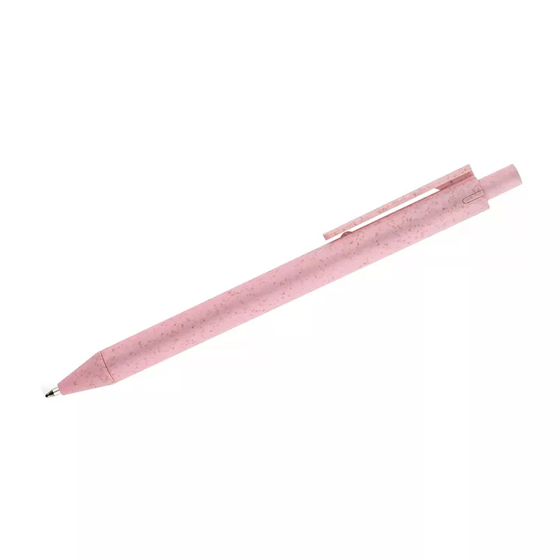 Długopis ze słomy pszennej REVI - różowy (19652-21)