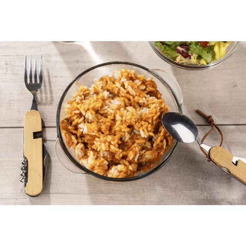 Sztućce turystyczne KENTI - naturalny (16614-17)