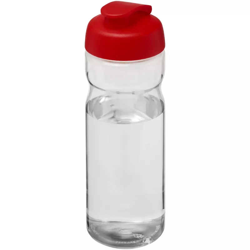 Bidon H2O Eco  z wieczkiem zaciskowym 650 ml - Czerwony-Przezroczysty (21009794)