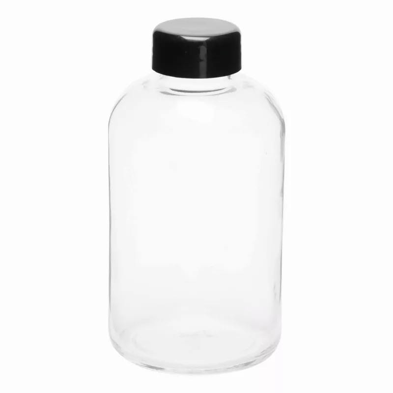 Szklana butelka do picia - czarny, transparentny (56-0304269)