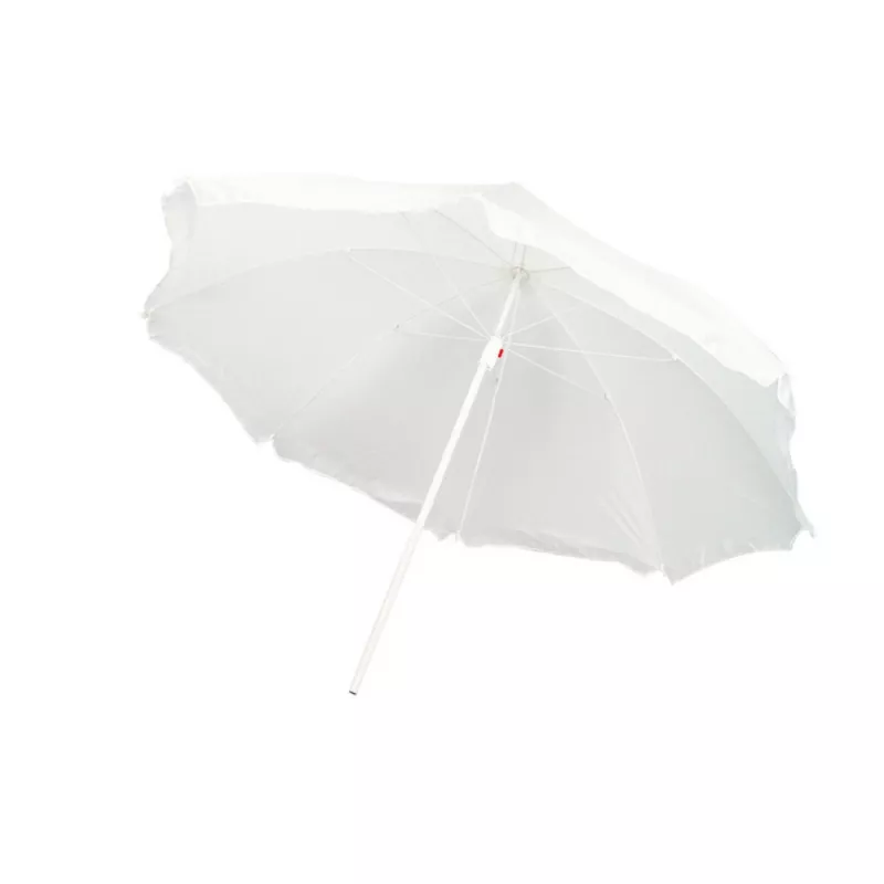 Parasol plażowy ø145 cm z futerałem - biały (5507006)