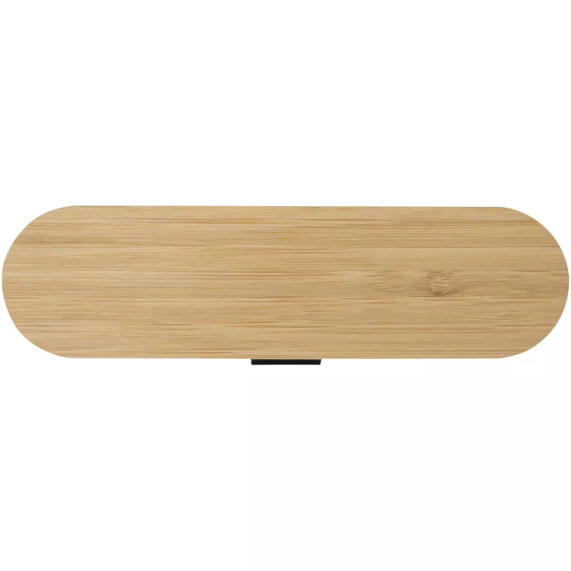 Runa zestaw sztućców z bambusową pokrywką - Czarny (12636590)