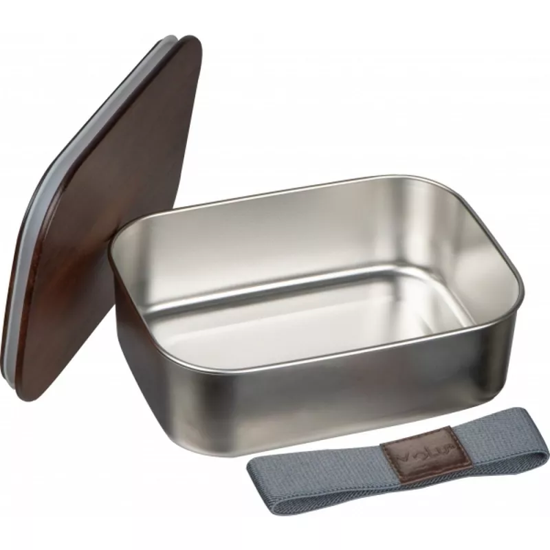 Lunch box ze stalowy z recyklingu PUERTO BANUS MoLu 1000 ml - szary (398407)