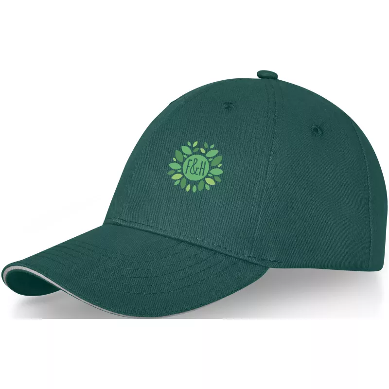 6-panelowa czapka baseballowa Darton - Leśny zielony (38679600)