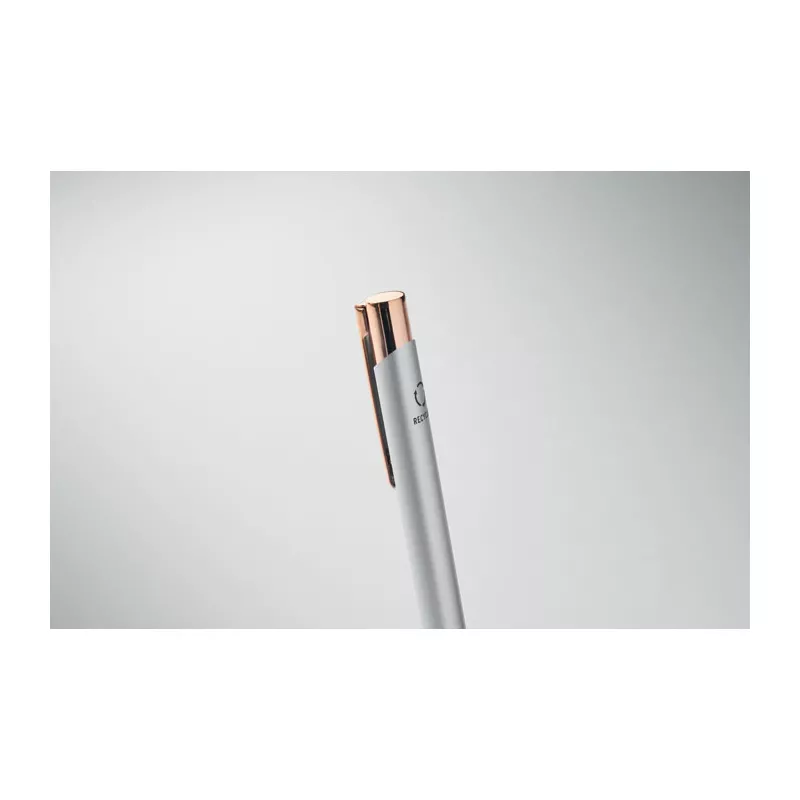 Długopis z aluminium z recyklingu BERN ROSE - Srebrny (MO2371-14)