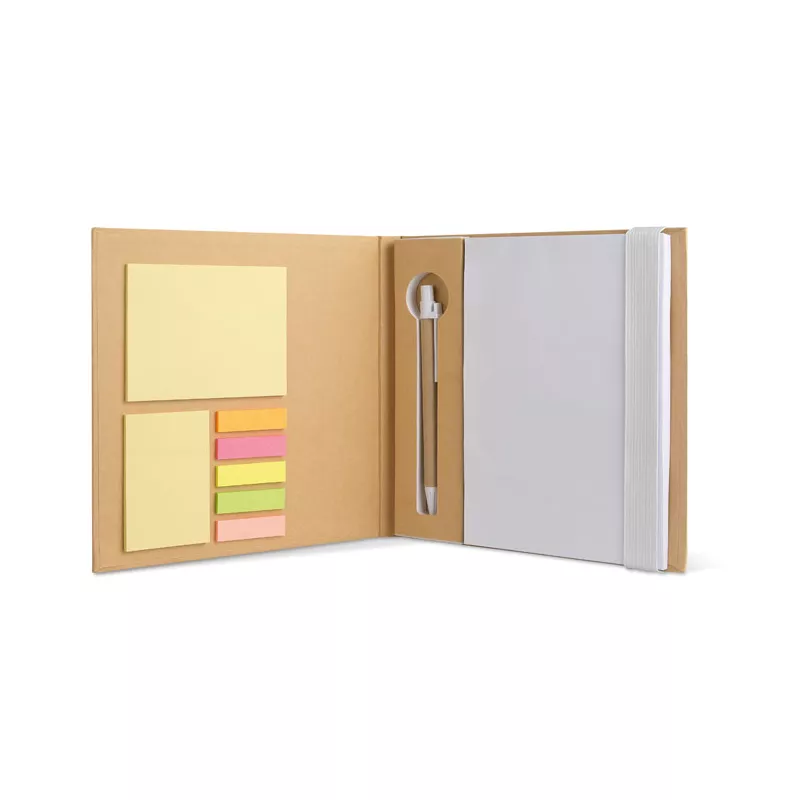Notes z długopisem 100 kartek gładkie QUINCY - Bialy (MO8183-06)