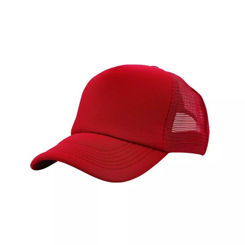 Czapka z daszkiem typu trucker z poliestru 120 g/m² #3803 - Czerwony (HW-3803-RED)