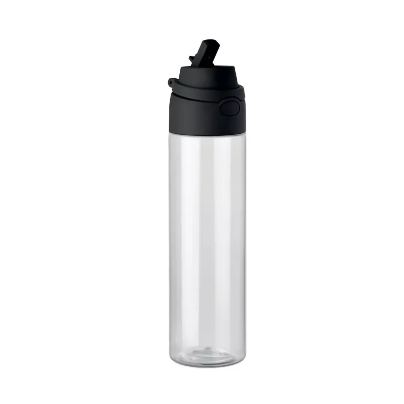Butelka z RPET ze słomką 2 w 1 700 ml TOIEN KLAR - Czarny (MO2990-03)