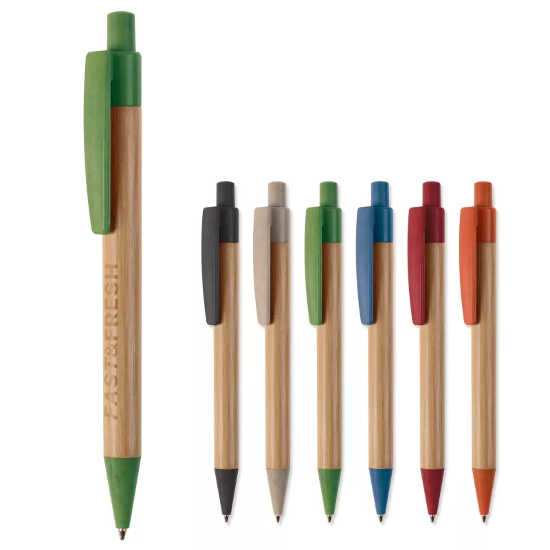 Długopis bambusowo-słomkowy - zielony (LT87284-N0031)