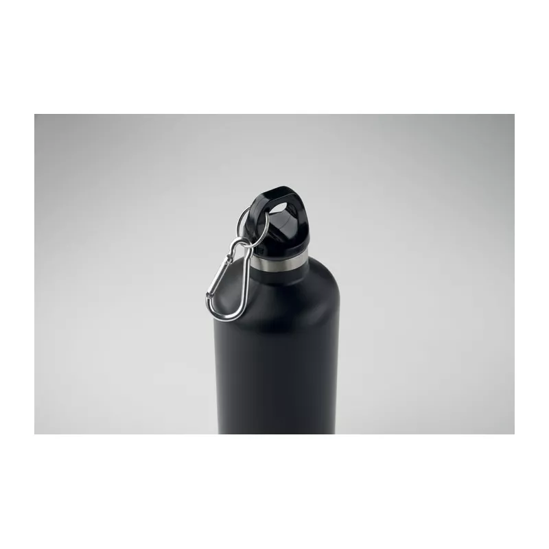 Butelka termiczna z karabińczykiem 500 ml CARABI - Czarny (MO2336-03)