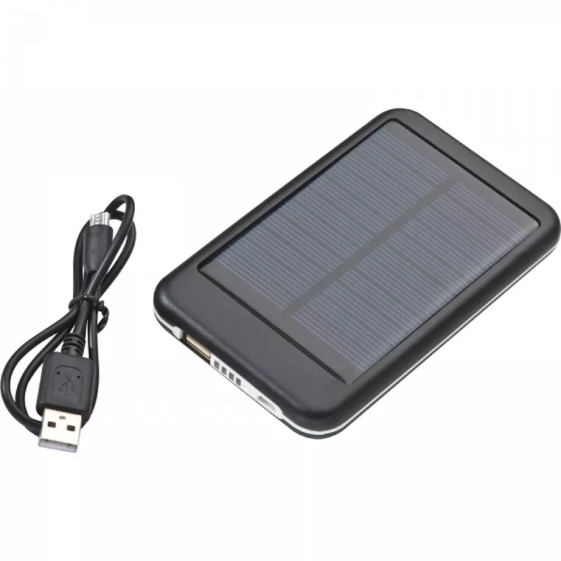Power bank 4000 mAh solarny LEONARD - czarny (2355903)