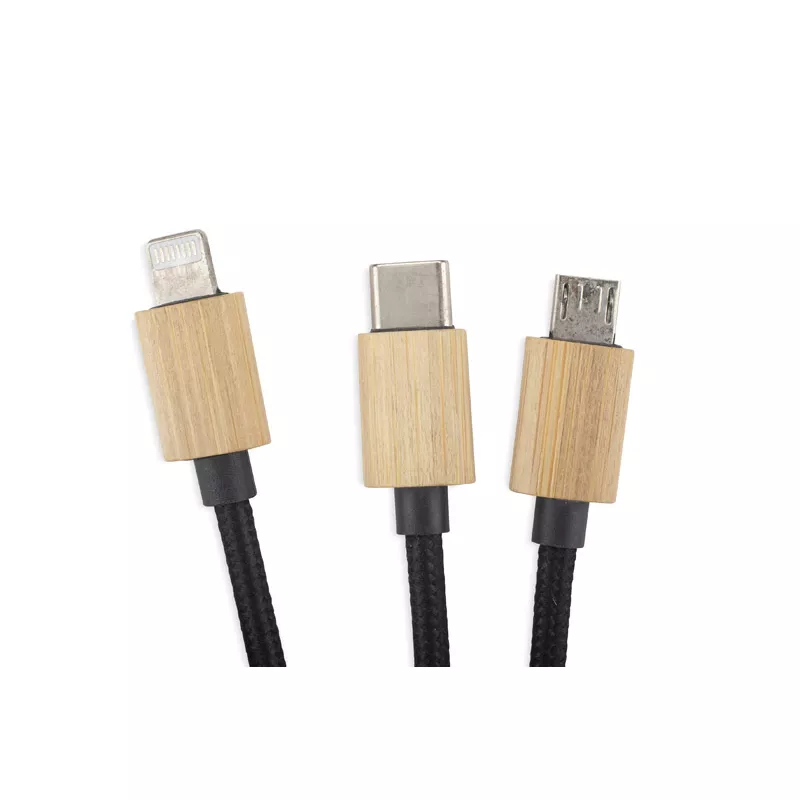 Kabel USB 4 w 1 GLOWIK - czarny (09187-02)