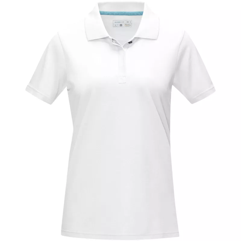 Damska organiczna koszulka polo Graphite z certyfikatem GOTS - Biały (37509-WHITE)