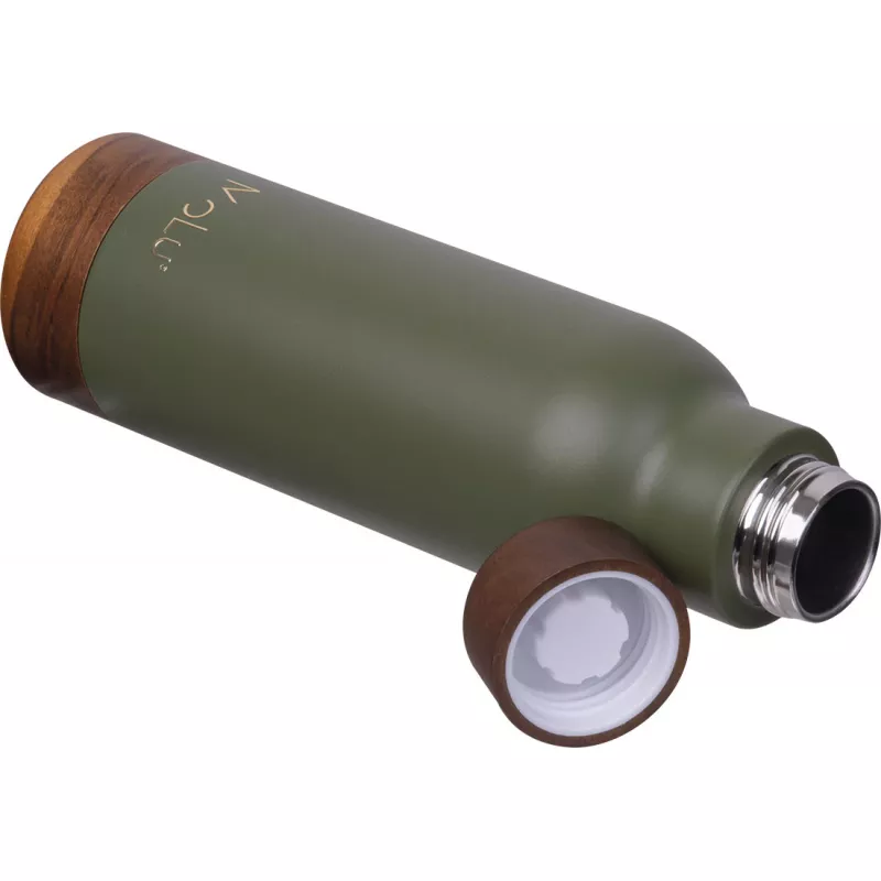 Butelka termiczna ze stalowa z recyklingu COTE D'AZUR MoLu 630 ml - oliwkowy (397819)