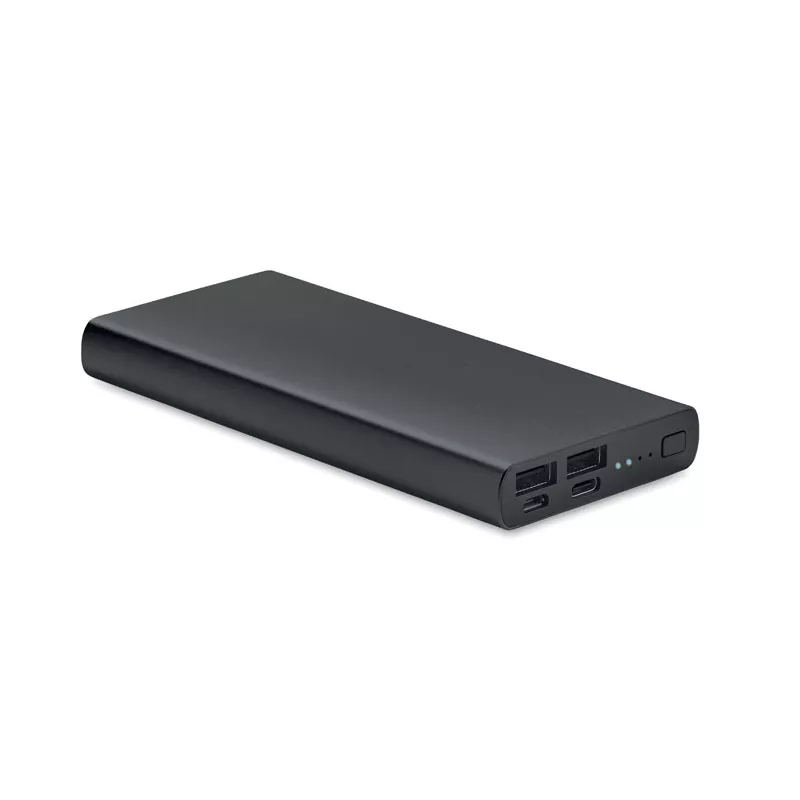 Powerbank 10 000 mAh aluminiowy POWERFLAT 10C - Czarny (MO6770-03)