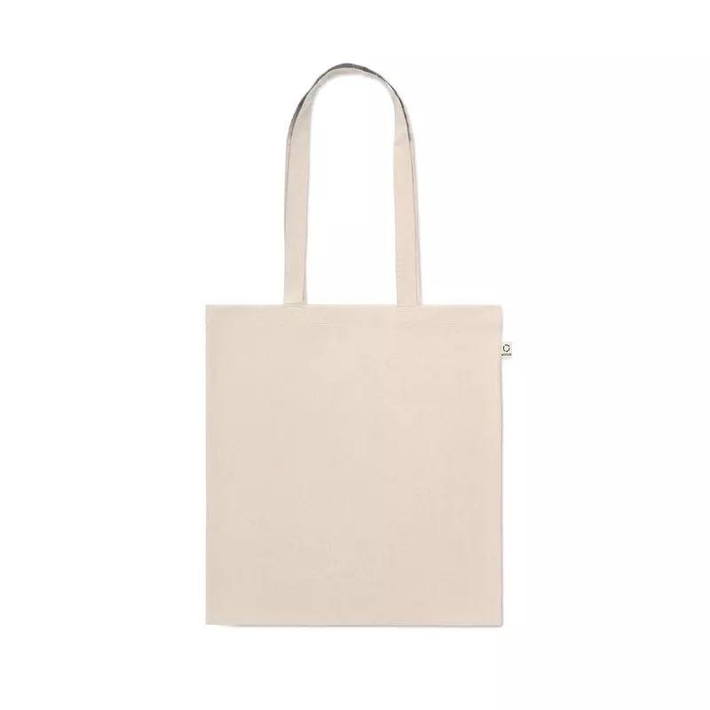 Torba na zakupy z bawełny z recyklingu 140 g/m² VIVEKA - Bezowy (MO2301-13)