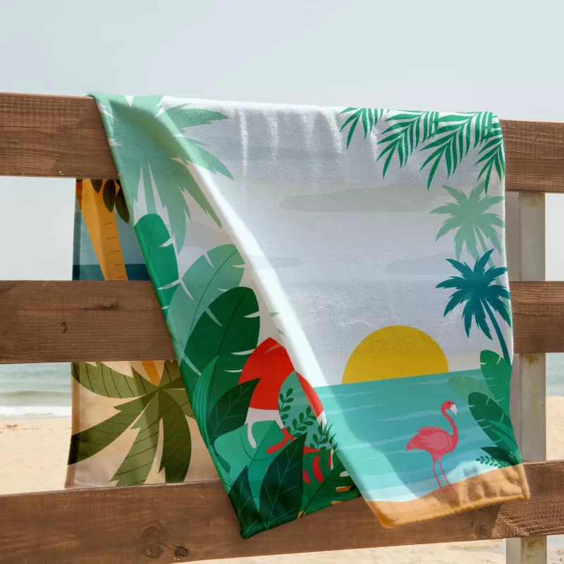 Ręcznik frotte R-PET 100x180 cm (300 g/m²) sublimacja - biały (LT97227-N0001)