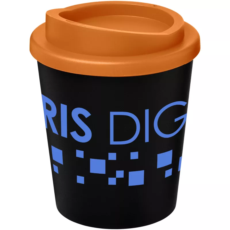 Kubek termiczny z plastiku 250 ml dowolny mix kolorów - Czarny-Pomarańczowy (21009205)