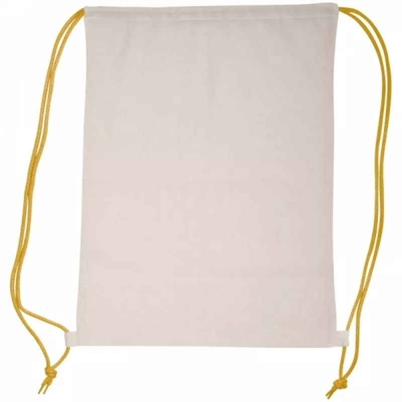 Worek sportowy bawełniany 140 g/m2 LONDONDERRY - żółty (092008)