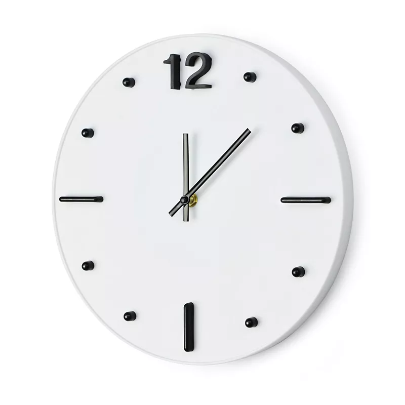 Zegar ścienny TECHNO - biały (03068)