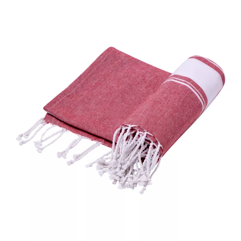 Ręcznik plażowy 90 x 180 cm Botari 80% bawełny / 20% poliestru - czerwony (AP733851-05)