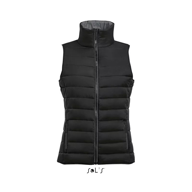 Kamizelka pikowana damska Sol's WAVE WOMEN - Czarny (S01437-BK)