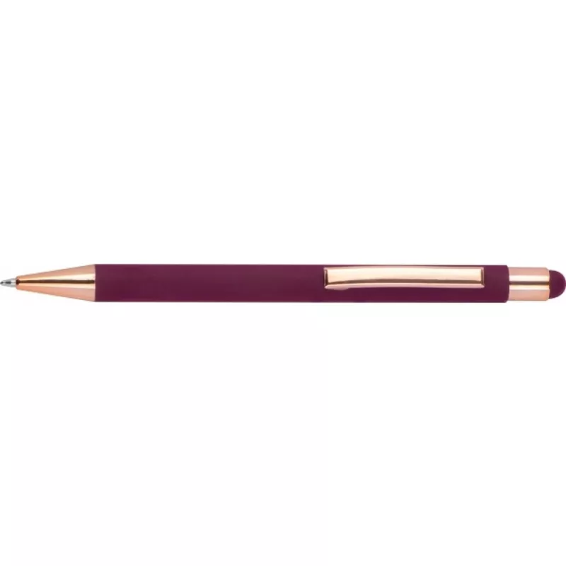Długopis metalowy touch pen soft touch MIRAMAR - bordowy (432802)