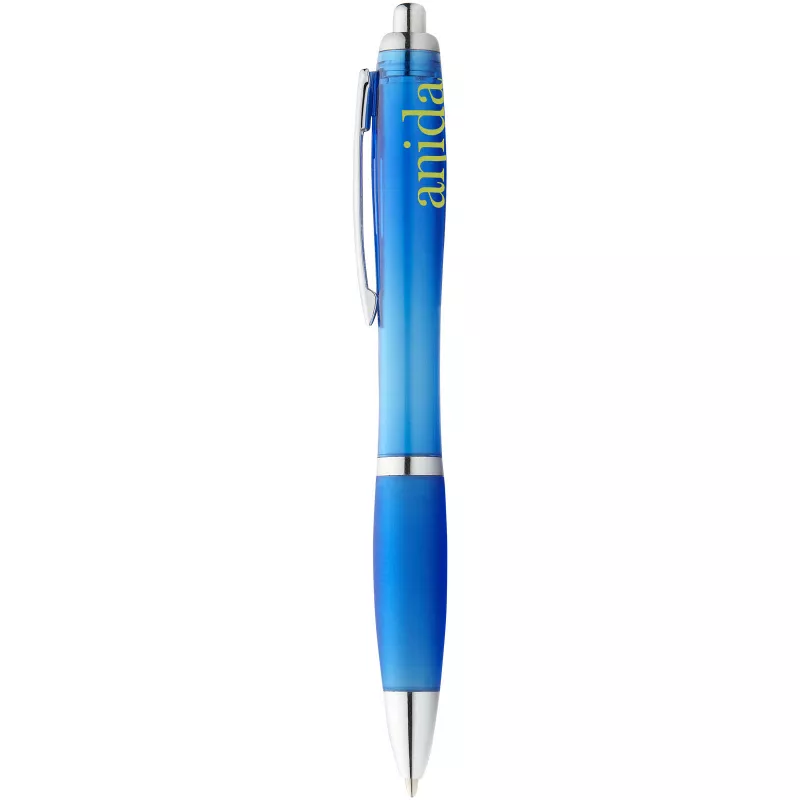 Długopis z kolorowym korpusem i uchwytem Nash - Błękitny (10707804)