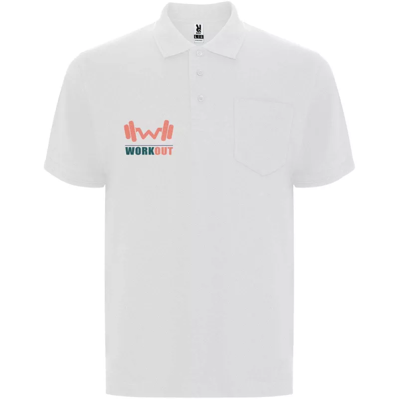 Centauro Premium koszulka polo unisex z krótkim rękawem - Biały (R6607-WHITE)