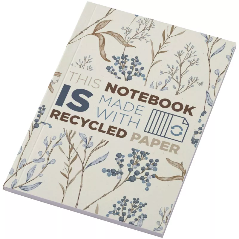 Notatnik A6 Novella Austen z miękką okładką z materiału z recyklingu, 50 kartek - Kość słoniowa (21026302)