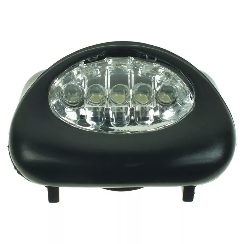 Latarka na głowę 5 LED - czarny (V5528-03)