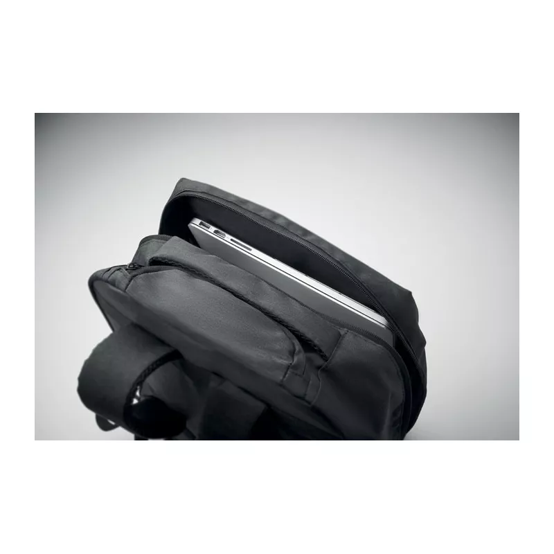 Plecak na kółkach na laptop 15" z RPET DALVIK - Czarny (MO2284-03)