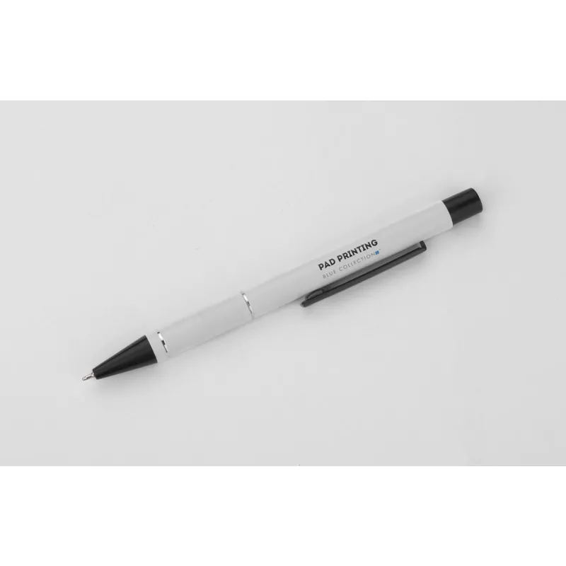 Długopis aluminiowy z żelowym wkładem SATO - biały (19696-01)