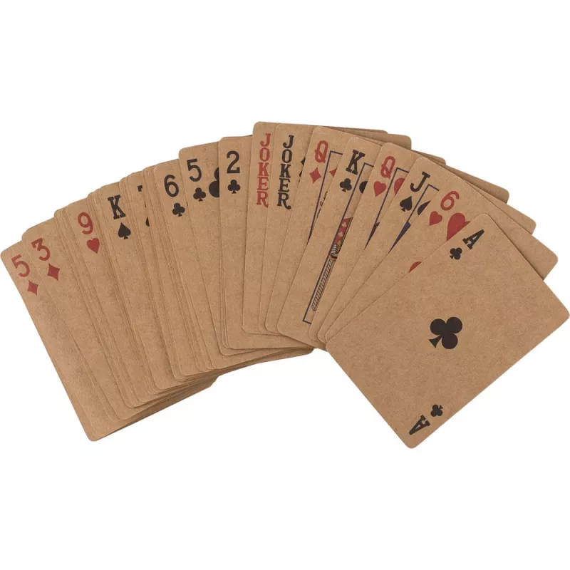 Karty do gry z papieru z recyklingu - brązowy (V2224-16)