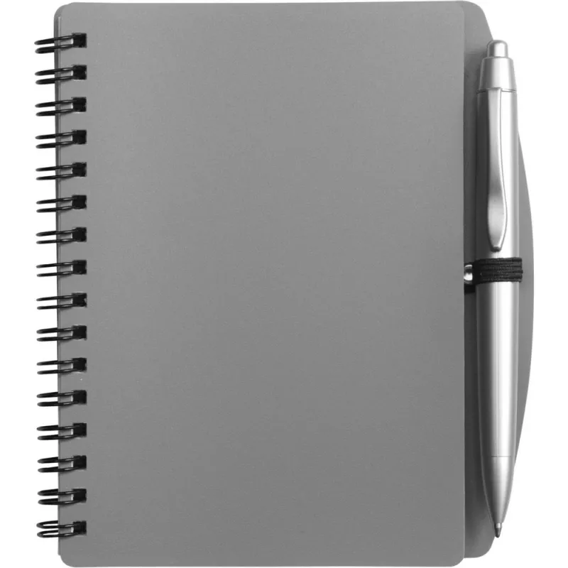 Notatnik ok. A6 z długopisem - szary (V2391-19)