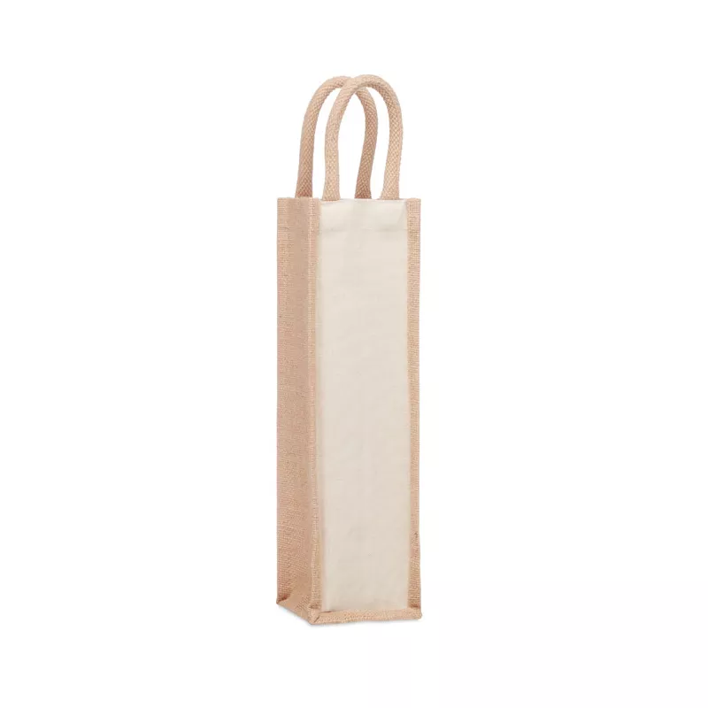 Torba na wino z juty 320 g/m² CAMPO DI VINO - Bezowy (MO6258-13)
