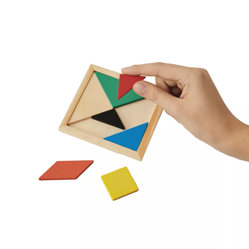 Drewniane puzzle - wielokolorowy (56-0501068)